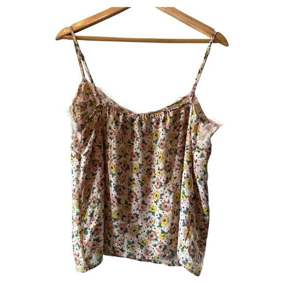 Boho picnic hippie flirty girly festival Cold mode floral Y2K tank top‎ sz large - Picture 2 of 12